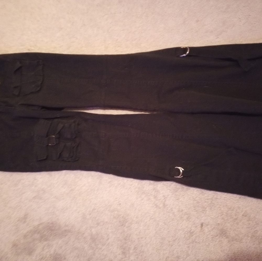 EUC black Rewind Bondage bell bottom size 9 30" waist pants
